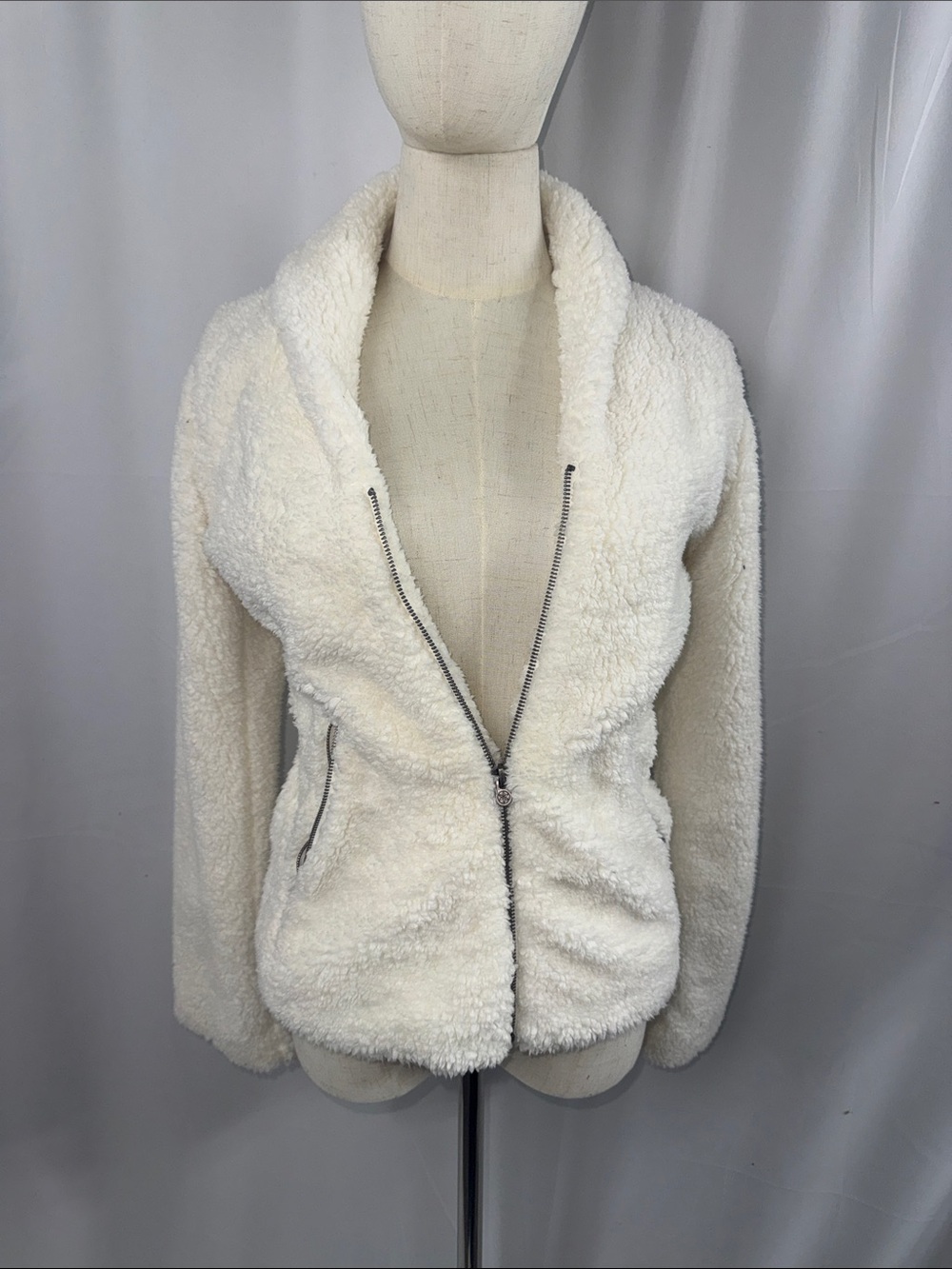 GAIAM Cream Sherpa Zip-Up Jacket